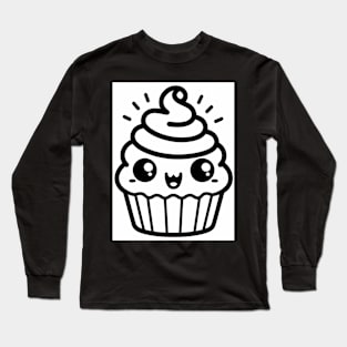 Happy Cupcake With Swirly Frosting Long Sleeve T-Shirt